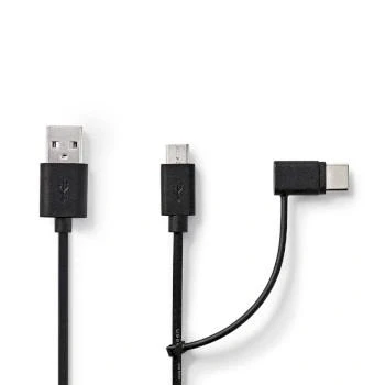 Afbeelding van Nedis CCGL60610BK10 USB kabel 1 m 2.0 A C/Micro B Zwart