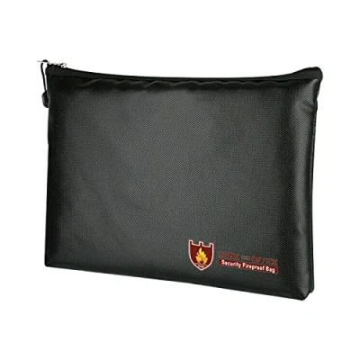 Afbeelding van JEROOP Vuurvaste documententas, 34 x 25 cm, waterdichte vuurbestendige tas, kluis, vuurvast, bankbiljetten, opslag, grote capaciteit