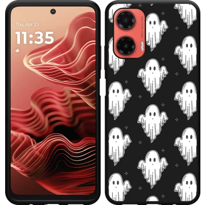 Afbeelding van Cazy Hoesje geschikt voor Motorola Moto G35 Siliconen Zwart Spookjes