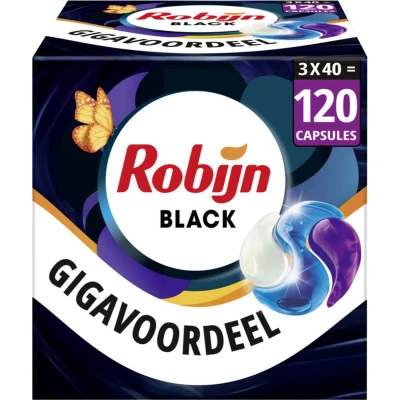 Afbeelding van Robijn Classics Black Velvet 3 in 1 Wascapsules x 40 wasbeurten Voordeelverpakking