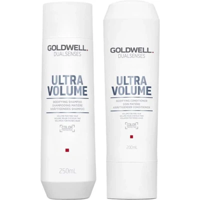 Afbeelding van Goldwell Dualsenses Ultra Volume Bodifying Shampoo 250ml + Conditioner 200ml bundel/set/pakket Haibu by Kapperskorting.com