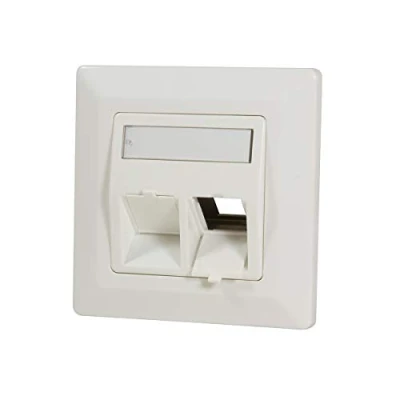 Afbeelding van Wandcontactdoos voor 2 Keystone modules / wit (RAL9010)
