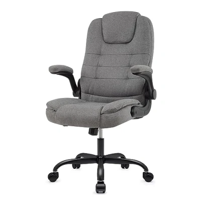 Afbeelding van IntimaTe WM Heart bureaustoel, ergonomisch, stof, armleuningen, inklapbaar, grijs