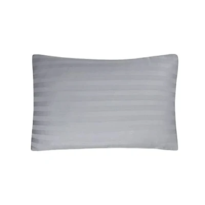 Afbeelding van Sleepdown Hotelkwaliteit Huisvrouw Kussenslopen 100% Katoen Satijn Streep 2 Pack Luxe Super Zacht Grijs (48cm x 74cm), 5056557514076, Grijze Kussenslopen, 48cm