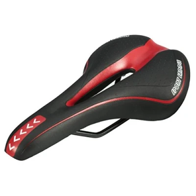 Afbeelding van BigTron Fietszadel, comfortabel MTB zadel, fietsen, zitkussen, offroad bike seat (zwart + rood)