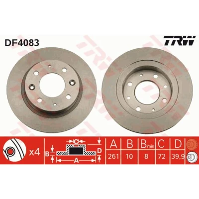 Afbeelding van Trw Remschijf DF4083