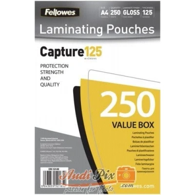 Afbeelding van Fellowes lamineerhoezen A4 125micron glanzend 250 stuks voordeelpak