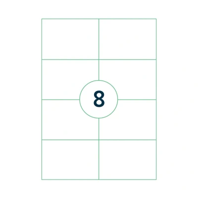 Afbeelding van Etiket Qbasic A4 1.000 vel 105x74 mm 8000 labels