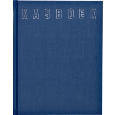 Afbeelding van Kasboek 165x210mm 192blz 1 kolom blauw