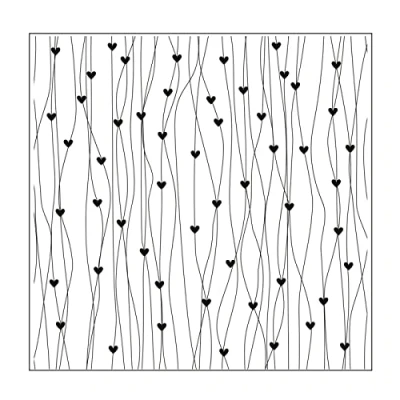 Afbeelding van Vaessen Creative Embossing Folder, harten en lijnen, voor het toevoegen van textuur dimensie aan Papercraft projecten, 15 x cm