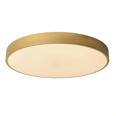 Afbeelding van Lucide UNAR Plafonnière Ø 49,5 cm LED Dimb. 1x36W 2700K 3 StepDim Mat Goud / Messing