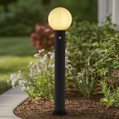 Afbeelding van Lindby tuinpadverlichting Dangan, wit, 90 cm, glas, sensor