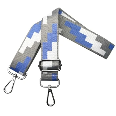 Afbeelding van Zadelriemen om te wisselen, verstelbare schouderriem voor tassen, tasriem, breed, 3,8 cm, met zilveren karabijnhaak dames, draagriem, schoudertas en handtas, grijs, J5