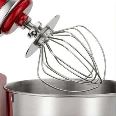 Afbeelding van Welikekitchen Vaatwasmachinebestendige roestvrijstalen garde voor KitchenAid keukenmachines met kantelbare motorkop 5KSM5THWWSS