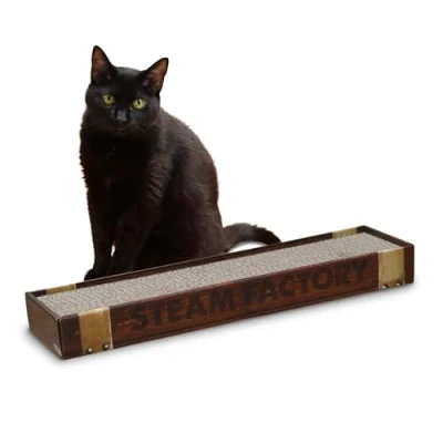 Afbeelding van Croci Krabplank Homedecor Wenge Houtprint Donkerbruin 48X12,5X5 CM