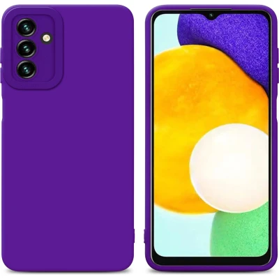 Afbeelding van Cadorabo Hoesje geschikt voor Samsung Galaxy A13 5G in FLUID DONKER PAARS Beschermhoes TPU silicone Cover Case