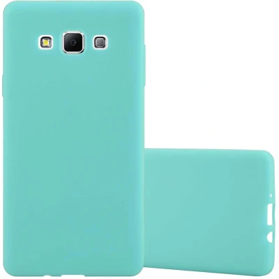 Afbeelding van Cadorabo Hoesje geschikt voor Samsung Galaxy A7 2015 in CANDY BLAUW Beschermhoes TPU silicone Case Cover