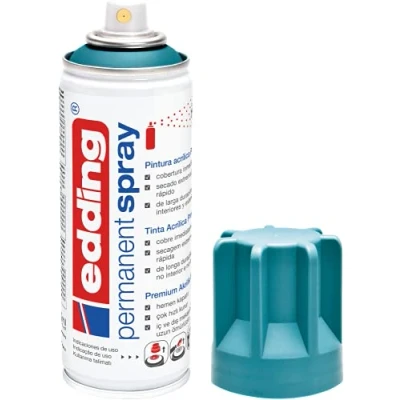 Afbeelding van Verfspuitbus edding 5200 permanent spray mat petrol