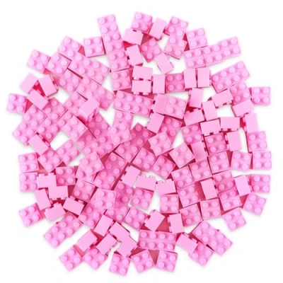 Afbeelding van Strictly Briks Classic Set voor creatief spelen 100% compatibel met alle grote merken bouwstenen 144 stenen van 2 x noppen roze