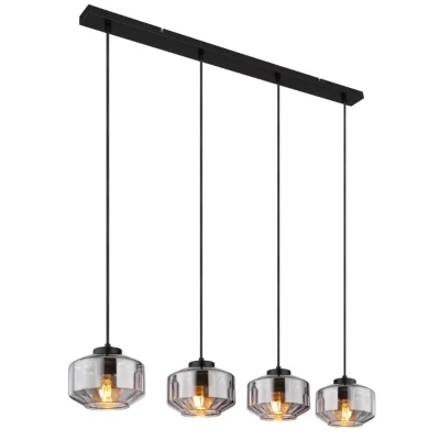 Afbeelding van Globo hanglamp Christiana zwart metaal 15547 4H