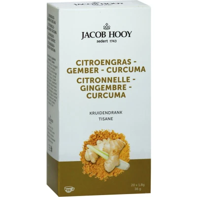 Afbeelding van Jacob Hooy Citroengras Gember Curcuma Kruidendrank 20ST