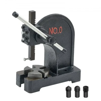 Afbeelding van VEVOR Arbor Press, 0,5 ton handmatige prieelpers, 11,7 cm maximale hoogte, gietijzeren zware desktopprieelpers, precisiehandpers voor stempelen, buigen, rekken, vormen