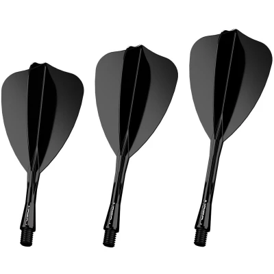 Afbeelding van Winmau Fusion Arrow Black Dart Flights Medium