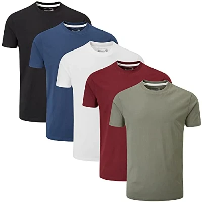 Afbeelding van Charles Wilson Effen Ronde Hals T Shirt 5 Stuks (Large, Essentials Type 22)