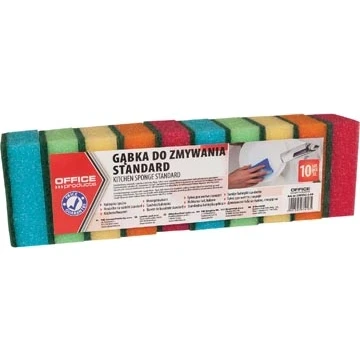 Afbeelding van Office Products 22035612 99 Poetsspons, 10 stuks, afmetingen: 4,6 x 7,4 cm ± 2 mm, spoelspons, reinigingsspons keuken, keukenspons, dubbelzijdige schuurspons, voor hardnekkig vuil