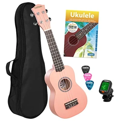 Afbeelding van Cascha HH 3976 sopraan ukelele set roze (4 talig)