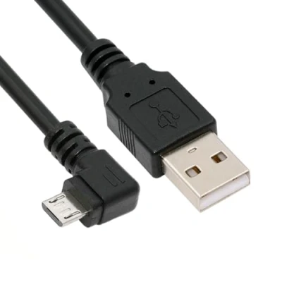 Afbeelding van Kablecc rechtshoekige 90 graden Micro USB Mannelijke naar Data Kabel 1m voor i9500 N7100