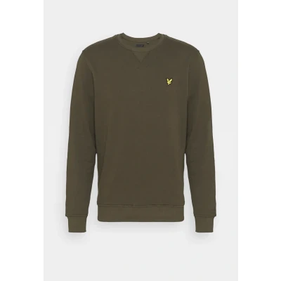 Afbeelding van Lyle &amp; Scott Trui Olive maat XS Heren Sweater met Regular fit Pasvorm Katoen Suitable Herenkleding