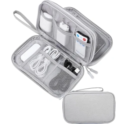 Afbeelding van kabeltas, elektronische tas organizer, organizer voor power adapter, kabel, oplader, powerbank, USB stick, reisorganizer mobiele telefoonoplaadkabel accessoires