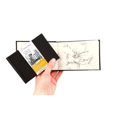 Afbeelding van Mini schetsboek en tekenboek voor potlood houtskool, zuurvrij, 140 g/m², 60 pagina&#039;s, 125 x 90 mm