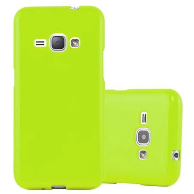 Afbeelding van Cadorabo Hoesje geschikt voor Samsung Galaxy J1 2015 in JELLY GROEN Beschermhoes gemaakt van flexibel TPU silicone Case Cover
