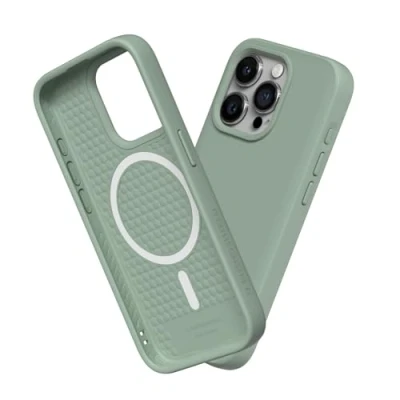 Afbeelding van RhinoShield Case compatibel met [iPhone 15 Pro] SolidSuit MagSafe schokdempende en slanke beschermhoes premium afwerking 3,5 meter valbescherming saliegroen