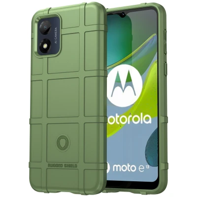 Afbeelding van Motorola Moto E13 Hoesje Siliconen en TPU (zacht) iMoshion Softcase/Backcover Groen Telefoonhoesje Shockproof/Valbescherming