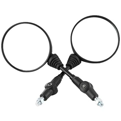 Afbeelding van EBTOOLS motorfiets zijdelingse achteruitkijkspiegel, 2 stuks/set 10 mm gemodificeerde vouwbare achteruitkijkspiegel ronde zijspiegel voor KLX250 KL250