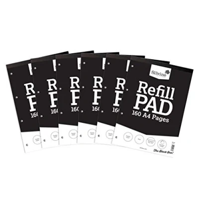 Afbeelding van Silvine A4 Plain Refill Pad, Zwart
