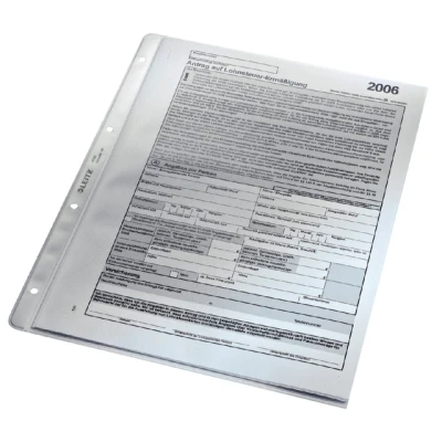 Afbeelding van Showtas Leitz Premium copy safe 0.12mm 4 gaats PP A4 glashelder