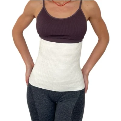 Afbeelding van proslim T active Rugwarmer, nierwarmer van angora en merinowol, voor dames heren, heupwarmer, nierbescherming, warmtegordel, thermische riem, crème wit, 3 (S/M)