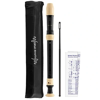 Afbeelding van World Rhythm Descant Recorder — Zwarte en ivoorkleurige schoolblokfluitdeur