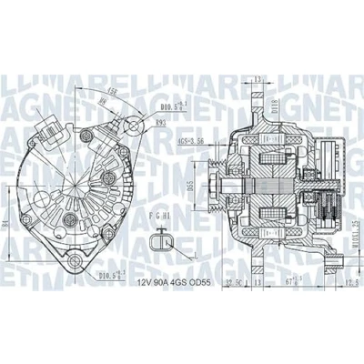 Afbeelding van Magneti Marelli Alternator/Dynamo 063731725010