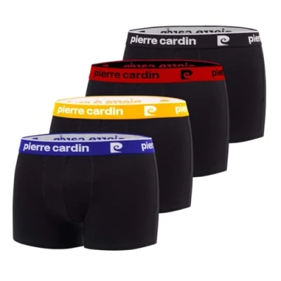 Afbeelding van Boxershorts voor heren, katoen, natuurlijk en hypoallergeen (4 stuks), Zwart, M
