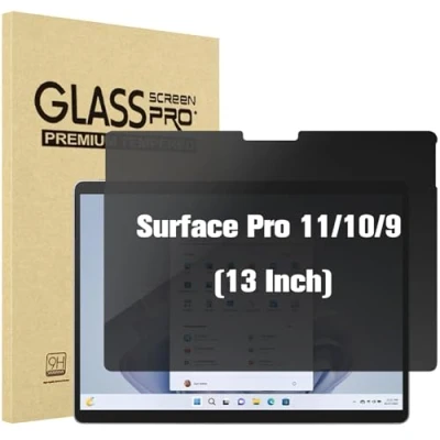 Afbeelding van ProCase Privacy Beschermglas voor Microsoft Surface Pro 9 2022, anti spy screen protector 9H gehard glas inkijkbescherming 9, privacybescherming displayfolie