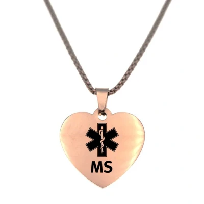 Afbeelding van Ketting Hart RVS Rosegoud MS
