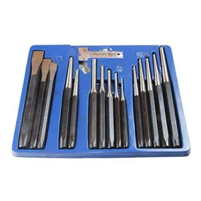 Afbeelding van US PRO b2071 16st Punch &amp; Beitel Set, Zwart