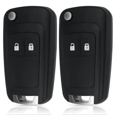 Afbeelding van Tekenewbse Autosleutelbehuizing met 2 toetsen, compatibel Chevrolet Aveo Matiz Cruze Captiva en Opel Insignia, Astra, Meriva, Zafira, Movano, Mokka, Adam, stuks