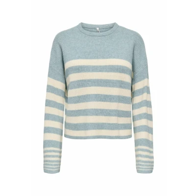 Afbeelding van ONLY Onlkatia Stripe Oneck Trui, Dames, Maat: Small, Arona