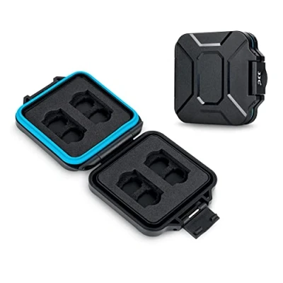 Afbeelding van JJC 12 geheugenkaartvakken voor 4 CFexpress type A kaarten en 8 Micro SD SDXC SDHC TF waterdicht schokbestendig draagbare opbergdoos